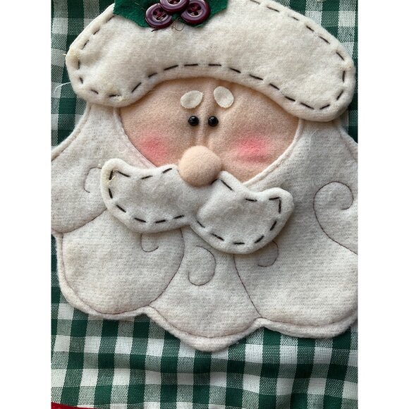 Collections Etc Set Lot Of 7 Christmas Santa Felt 3D Placemats and Napkins*Read - Picture 9 of 12